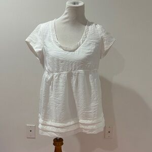 Vince White Cap Sleeve Blouse